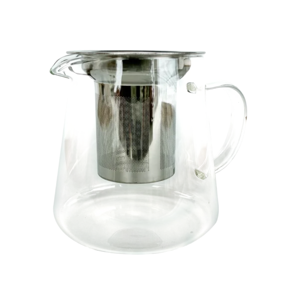 Tetera de cristal con filtro de acero inoxidable