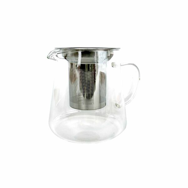 Tetera de cristal con filtro de acero inoxidable