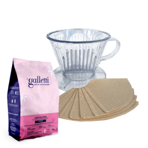 3-spout dripper + 10 filters + women's coffee 340g